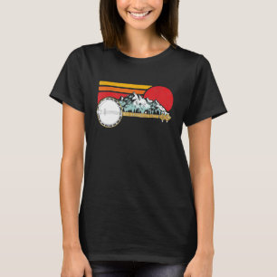 Camiseta Montañas de Banjo Retro Sol Bosquejo Estilo Surf 8