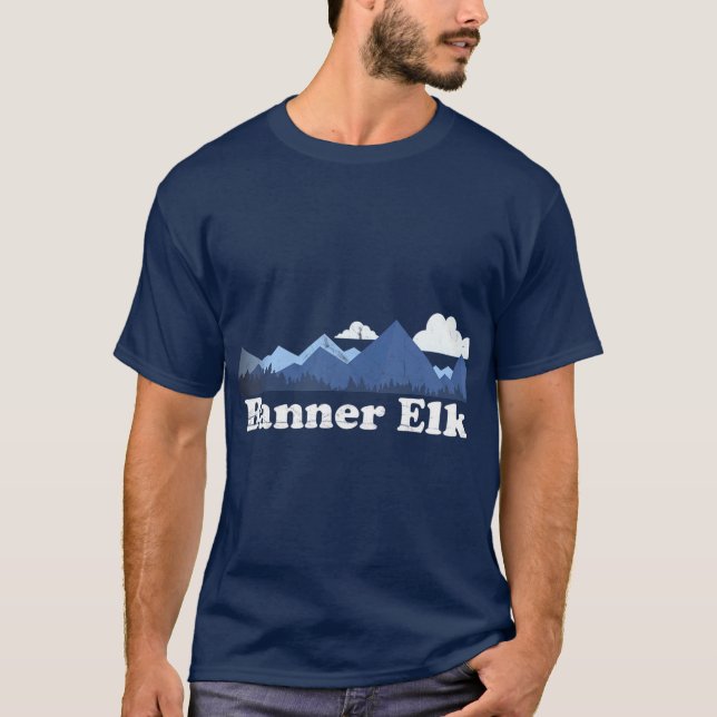 Camiseta Montañas de Banner Elk North Carolina Blue Ridge (Anverso)
