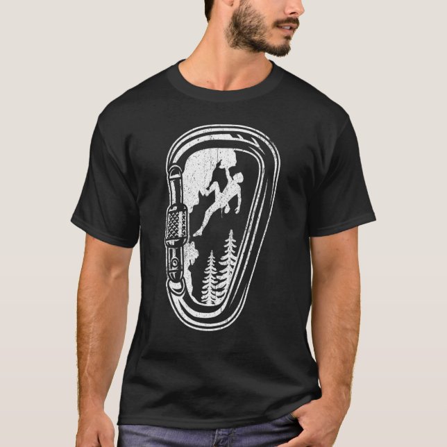 Camiseta Montañas de Boulder escalando Carabiner Moun de es (Anverso)