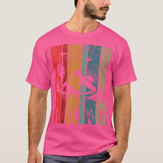 Camiseta Montañas de camping al aire libre Retro Hiker Adve
