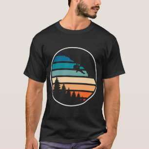 Camiseta Montañas de camping de ropa de época