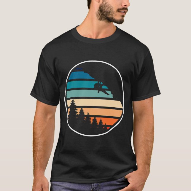 Camiseta Montañas de camping de ropa de época (Anverso)