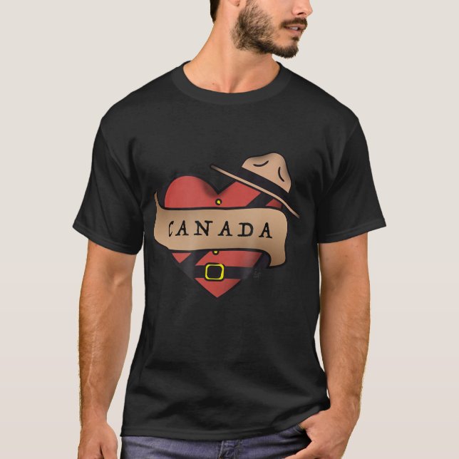 Camiseta Montañas de Canadá, Día de Canadá, me encanta Cana (Anverso)
