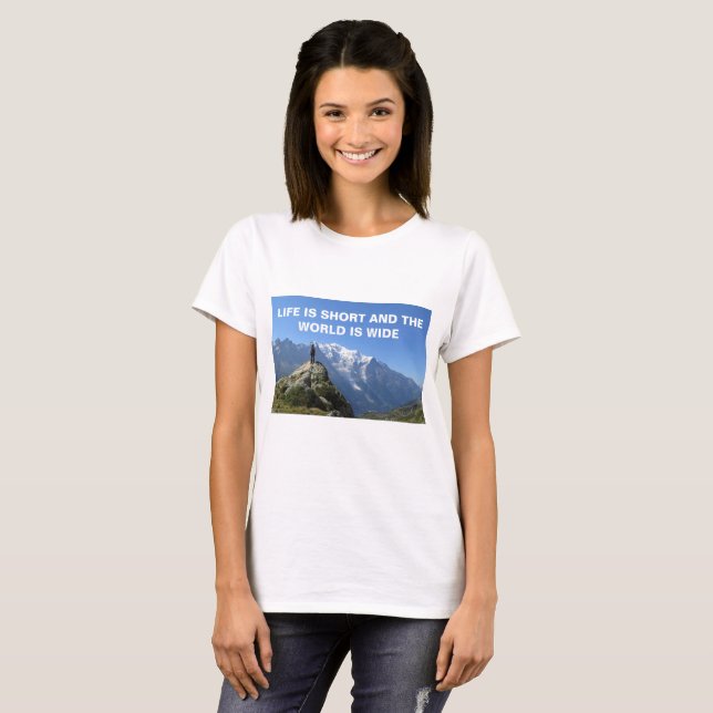 Camiseta Montañas de citas de viajes Mont Blanc T-Shirt (Anverso completo)