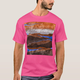 Camiseta Montañas De Color Marrón Con Resaltes De Azure Ab