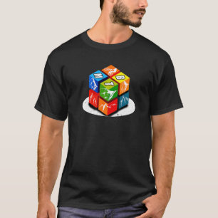 Camiseta Montañas de Cubos Coloridos de Montaña Mtb