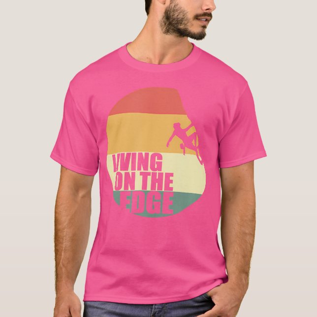 Camiseta Montañas de escalada de rock retro - alpinista vin (Anverso)