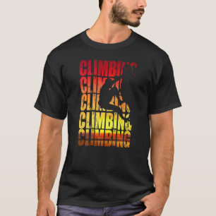 Camiseta Montañas de escalada roca con escalada de sol