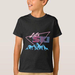 Camiseta Montañas de esquí retro esquí Estación de esquí Vi
