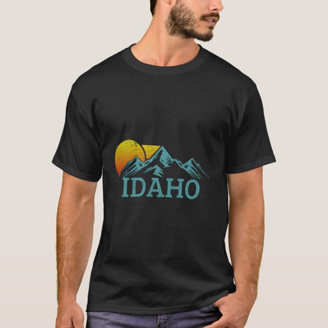 Camiseta Montañas de Idaho Senderismo Naturaleza (Anverso)