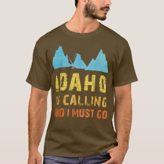 Camiseta Montañas de Idaho Viajando por el estado de la Gem
