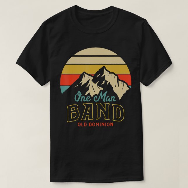 Camiseta Montañas de la banda de un hombre del viejo Domini (Diseño del anverso)