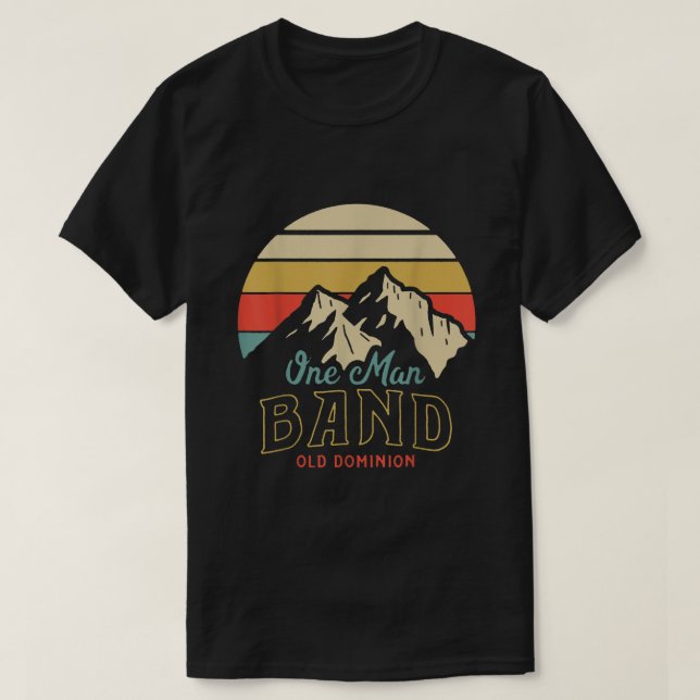 Camiseta Montañas de la banda de un hombre del viejo Domini (Diseño del anverso)