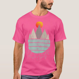 Camiseta Montañas de la época haciendo senderismo Camping R