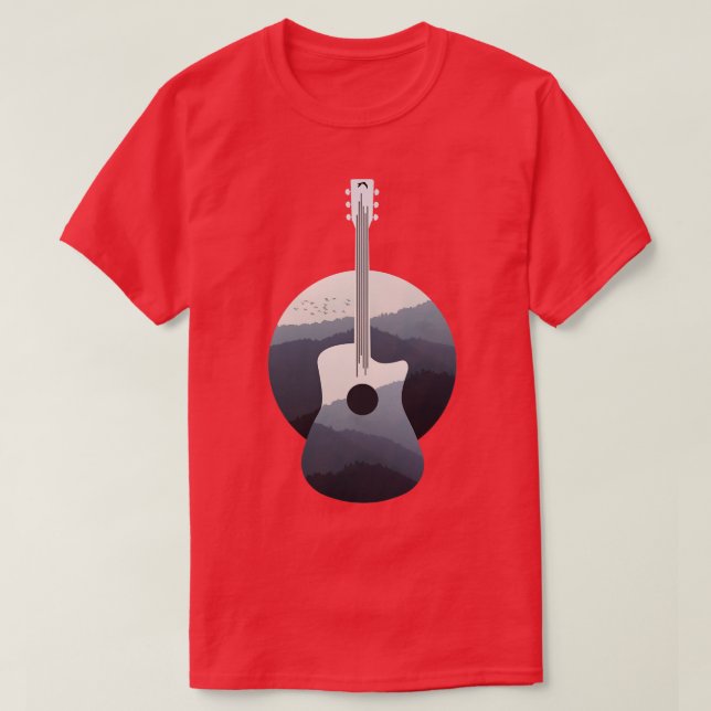 Camiseta Montañas de la guitarra (Diseño del anverso)