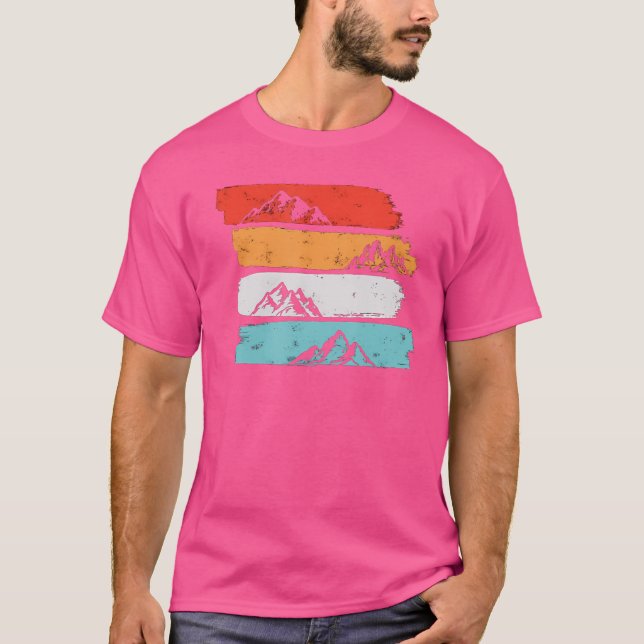 Camiseta Montañas de la Naturaleza Forestal Senderismo Camp (Anverso)