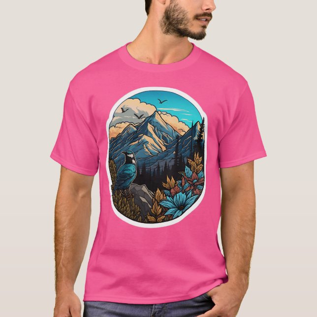 Camiseta Montañas de la naturaleza hermosas activas (Anverso)