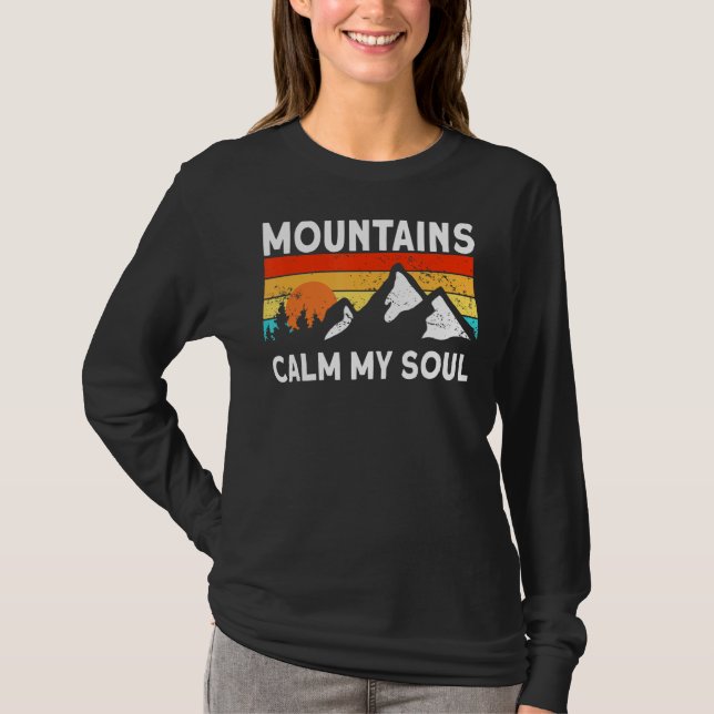 Camiseta Montañas de la Naturaleza Tranquilizan mi Alma Mon (Anverso)