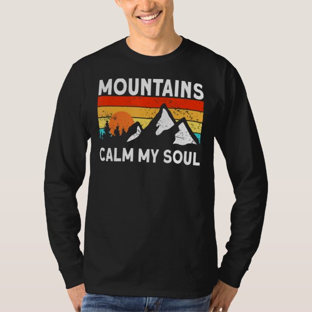 Camiseta Montañas de la Naturaleza Tranquilizan mi Alma Mon (Anverso)