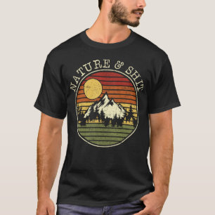 Camiseta Montañas de la Naturaleza Y Carne