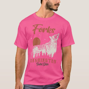 Camiseta Montañas de las horquillas Lobo del bosque de Wash