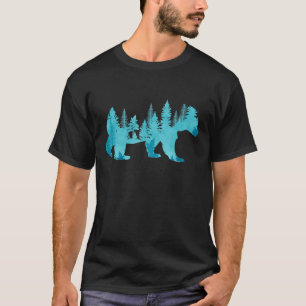 Camiseta Montañas de los bosques Árboles Vida silvestre Cue