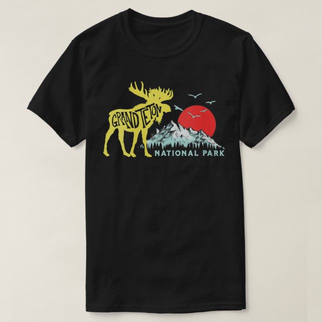 Camiseta Montañas de Moose T del Parque Nacional del Gran T (Diseño del anverso)