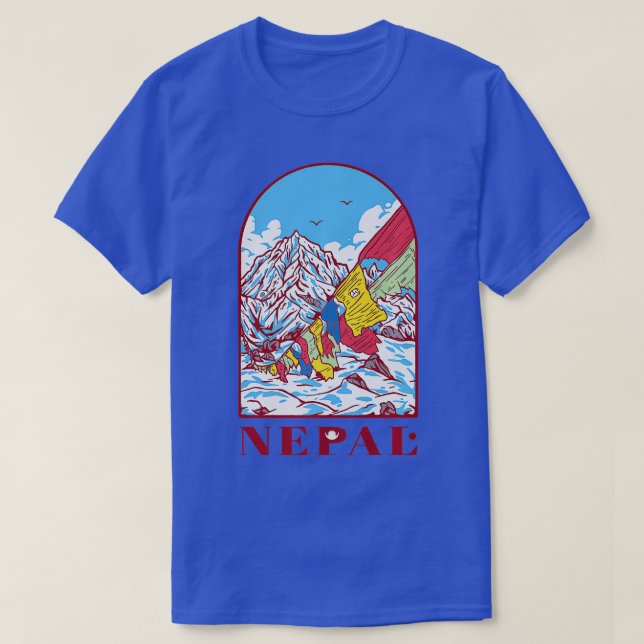 Camiseta Montañas de Nepal trepando el monte Himalaya Evere (Diseño del anverso)