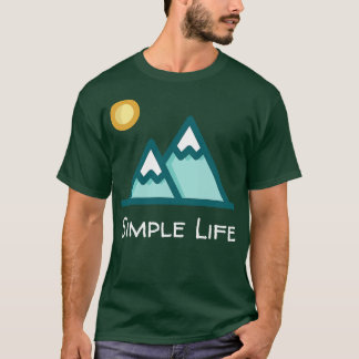 Camiseta Montañas de nieve de vida simple