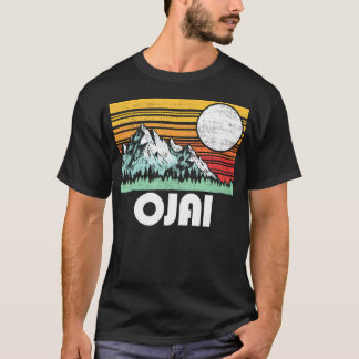 Camiseta Montañas De Ojai California Y Sol Retro