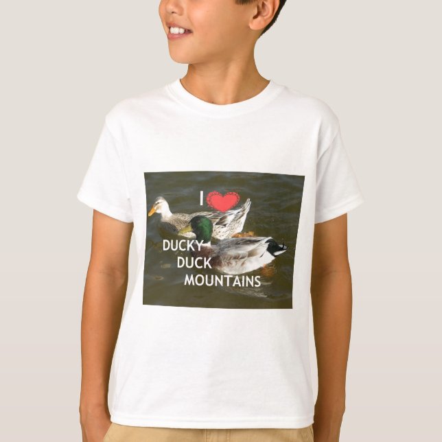 Camiseta Montañas de pato dudoso. (Anverso)