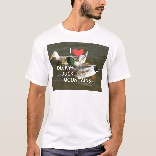 Camiseta Montañas de pato dudoso. (Anverso)
