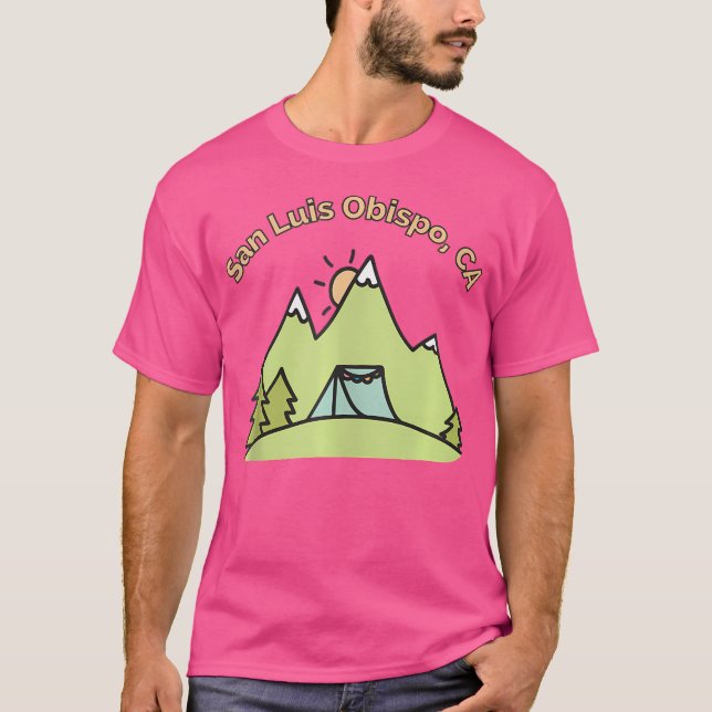 Camiseta Montañas de San Luis Obispo Camping Senderismo (Anverso)