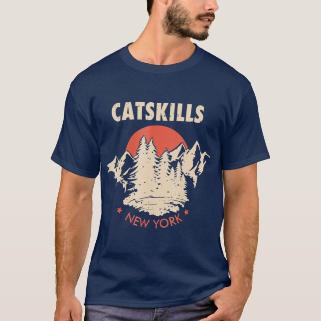 Camiseta Montañas de senderismo NY de Nueva York (Anverso)