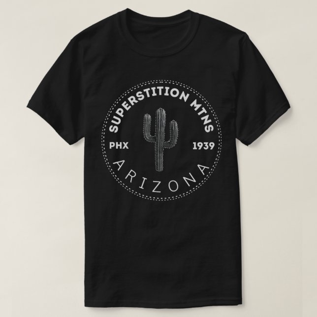 Camiseta Montañas de Superstición Phoenix Arizona Senderism (Diseño del anverso)