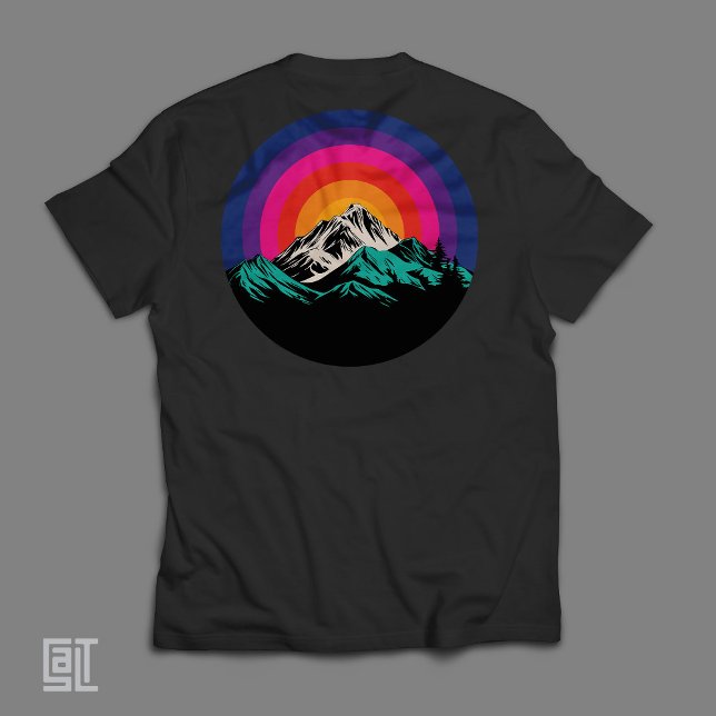 Camiseta Montañas del Atardecer Retro (Subido por el creador)