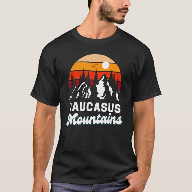 Camiseta Montañas del Cáucaso Senderismo al aire libre Natu (Anverso)