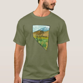 Camiseta Montañas del desierto de fauna silvestre Nevada Bi