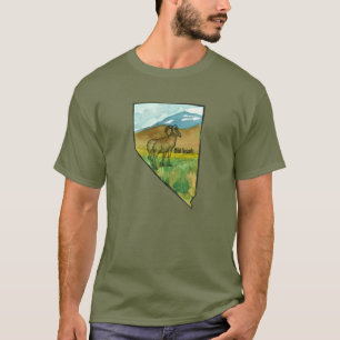 Camiseta Montañas del desierto de fauna silvestre Nevada Bi