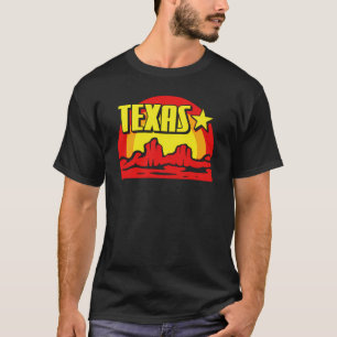 Camiseta Montañas del desierto de Texas atardecer retro vin