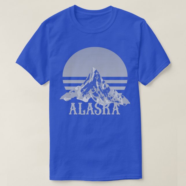 Camiseta Montañas del estado de Alaska Trimezcla (Diseño del anverso)