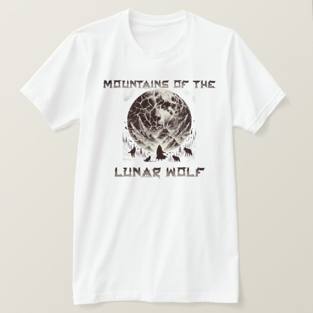 Camiseta Montañas del Lobo Lunar (Anverso del diseño)
