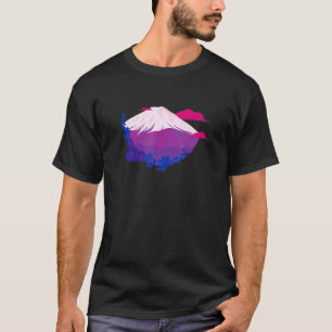 Camiseta Montañas del Orgullo Bisexual Flores LGBTQ Bi LGBT