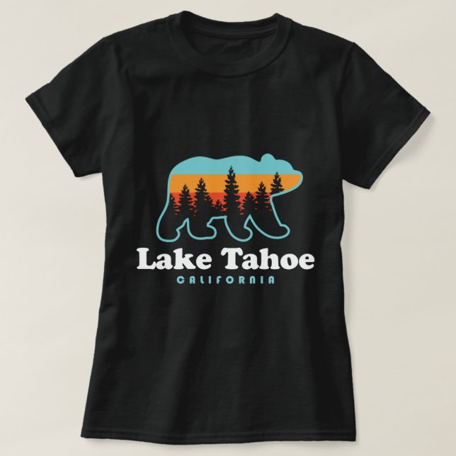 Camiseta Montañas del Oso de California en el Lago Tahoe Se (Diseño del anverso)