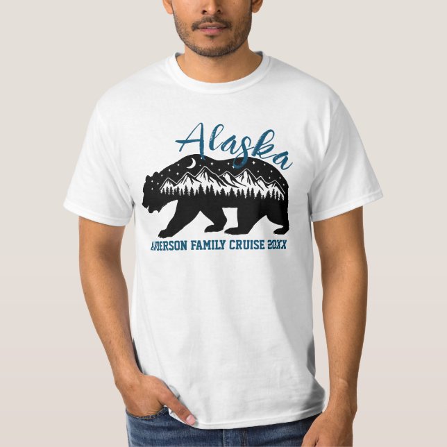 Camiseta Montañas del oso de viaje en crucero de la familia (Anverso)