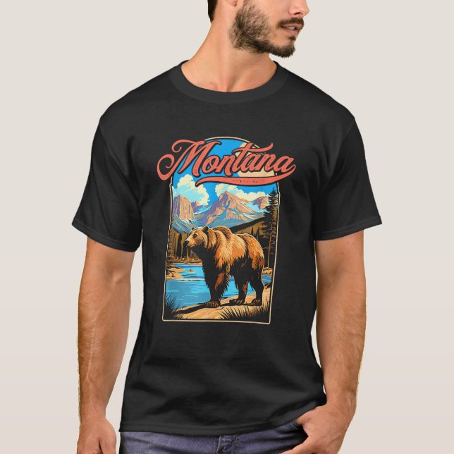 Camiseta Montañas del oso pardo Montana Vibe Gr de los años (Anverso)