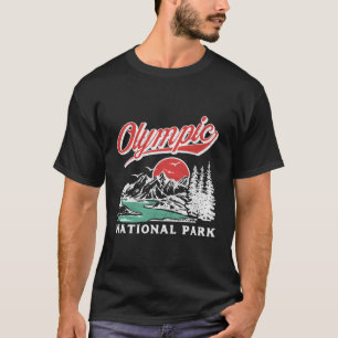 Camiseta Montañas Del Parque Nacional Olímpico Años 80