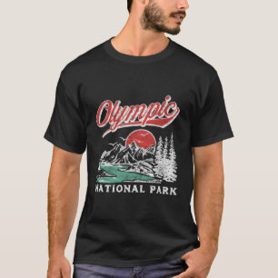 Camiseta Montañas Del Parque Nacional Olímpico De Los Años 