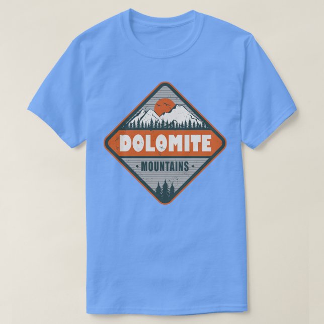Camiseta Montañas Dolomitas Italia Diseño de Senderismo de  (Diseño del anverso)