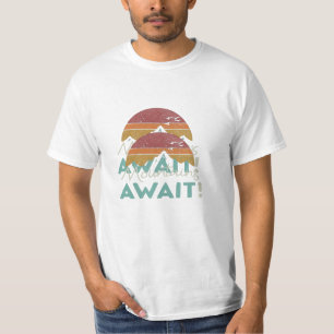 Camiseta Montañas esperando" en multicolor.